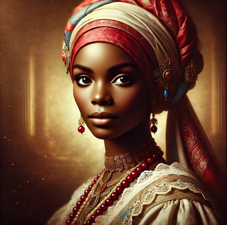 Portrait de Cécile Fatiman, héroïne révolutionnaire haïtienne