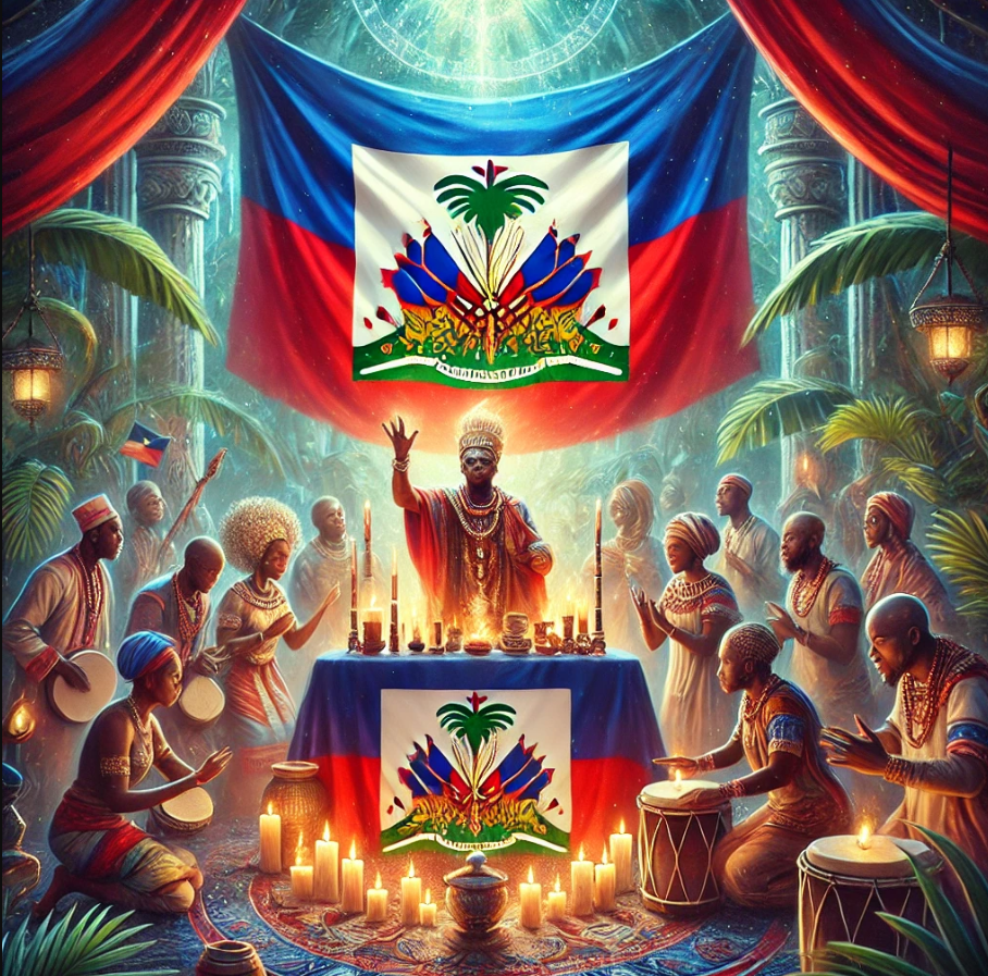 Représentation du Vodou haïtien, un mélange de traditions africaines et de catholicisme